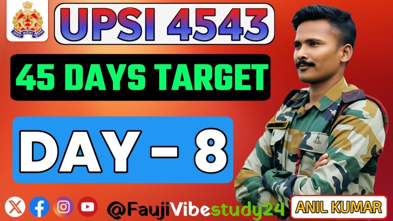 Day 8 | 45 Days UPSI Target Series 🔥 Accuracy + Speed Boost Strategy | Crack UPSI Smartly”