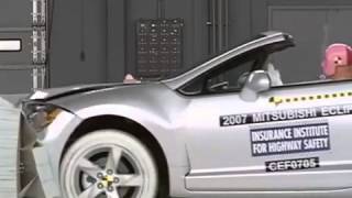 2007 Mitsubishi Eclipse Spyder moderate overlap testCrash Test