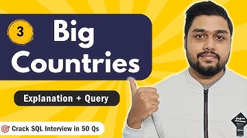 Big Countries | Leetcode 595 | SQL_50 Study Plan | Crack SQL Interviews in 50 Qs  #mysql #leetcode