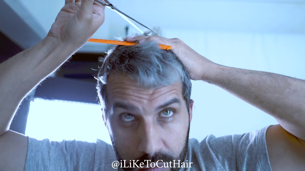 Tutorial how to cut your hair at home with clippers and scissors