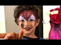 رسم رجل العنكبوت على الوجه (سبيدر مان) / Spider-Man face paint { فقرة مواهبي