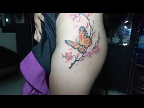 Video Hình xăm bướm (tattoo quốc thái 0964867125) - youtube