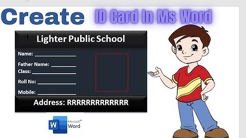 How to Make ID Card in Ms Word | Student School Card design in Easy Tutorial 2025 | Hindi Tutorial