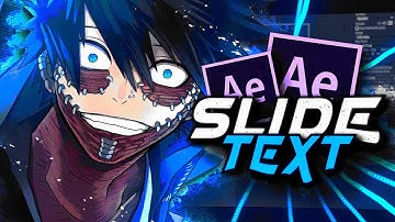 Slide Text - After Effects AMV Tutorial