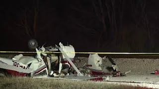 2 injured after small aircraft crash near railyard in east Houston, sheriff says