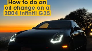 How to do an oil change on a G35 #infiniti #automobile #g35 #g35sedan