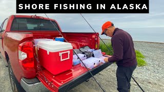 Shore Fishing for Halibut in Alaska | Rigging the Fishing Pole