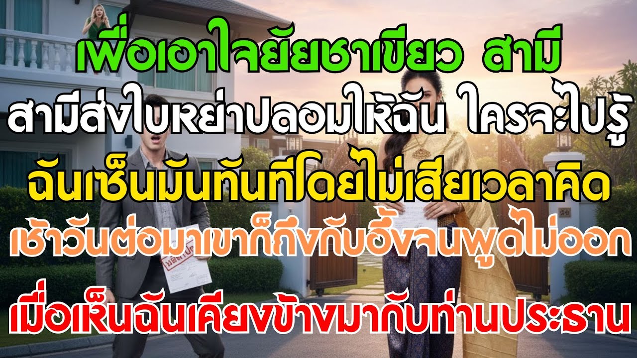 เพื่อเอาใจยัยชาเขียว ผัวส่งใบหย่าปลอมให้ฉัน แต่ฉันดันเซ็นจริง!