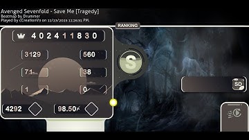 FIRST 400PP as a 5 DIGIT "Save Me" Avenged Sevenfold +SD 98.50% FC