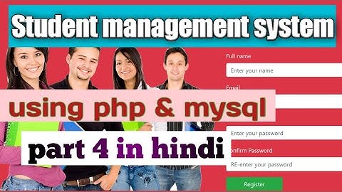 Student management system using php and Mysql part 4 in Hindi | Create admin dashboard