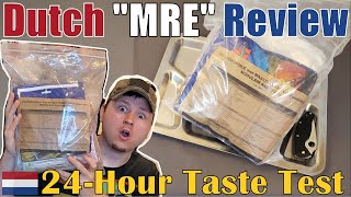 Dutch MRE Review | NETHERLANDS Armed Forces Ration TASTE TEST 24 Hour | Military Meal Ready to Eat