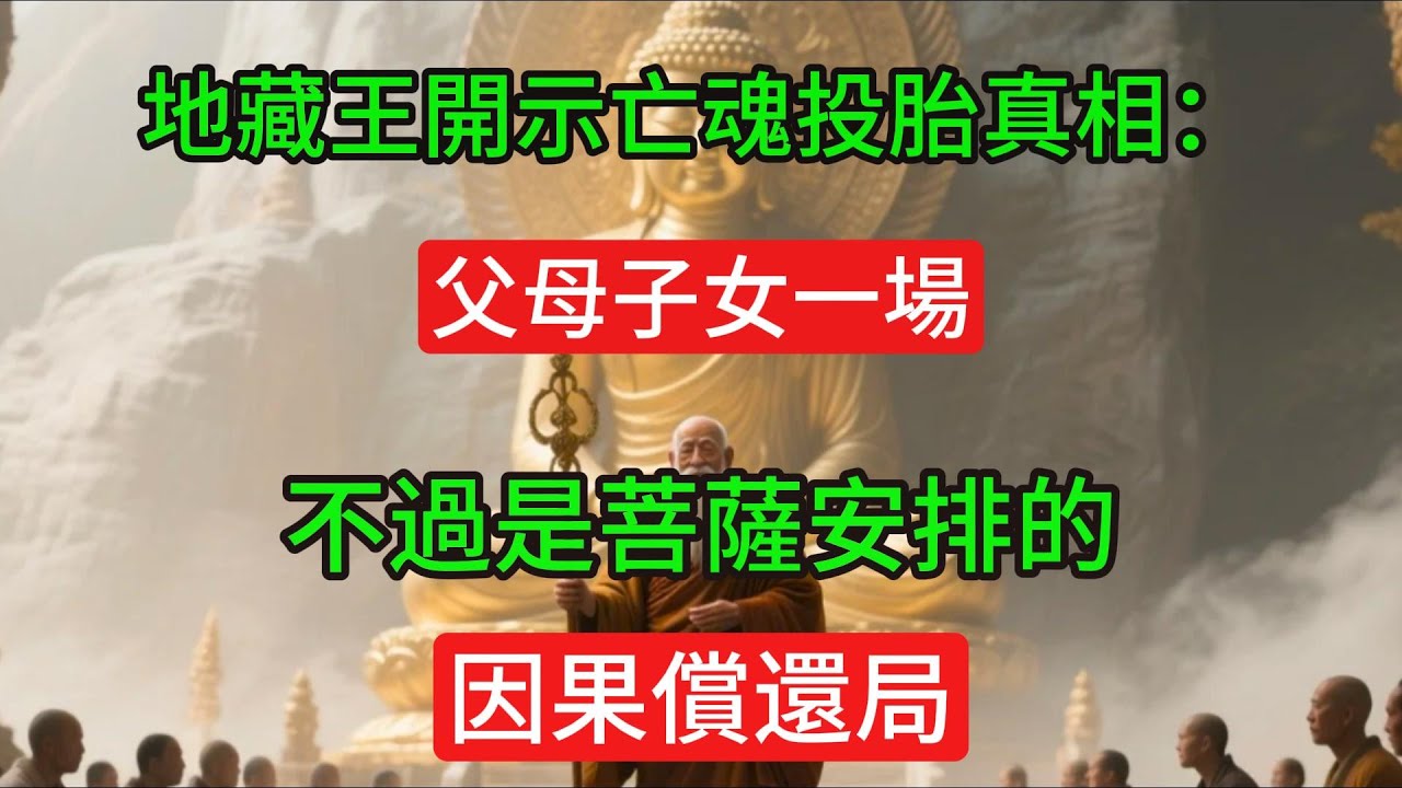 地藏王開示亡魂投胎真相：父母子女一場，不過是菩薩安排的因果償還局。佛教#信仰#修行|人生 |金剛經|南無阿彌陀佛#佛家#大悲咒#修行#大悲咒#智慧#哲學#因果#冥想#达摩