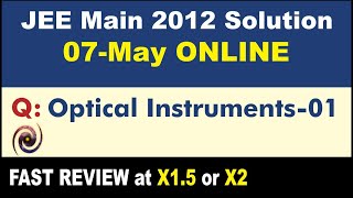 JEE Main 2012 Physics Solutions | Optical Instruments-01