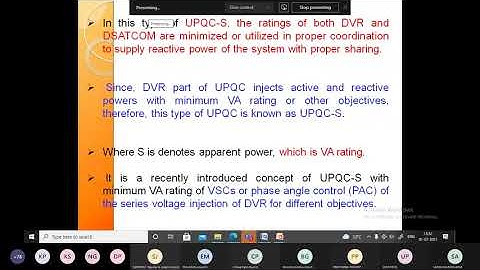 Video Lecture_Power Quality and control of UPQC by Dr.  Sabha Raj Arya