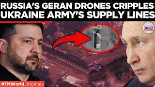 Ukraine Train Destroyed Russian Geran Drones Obliterate Locomotives Railway Crane