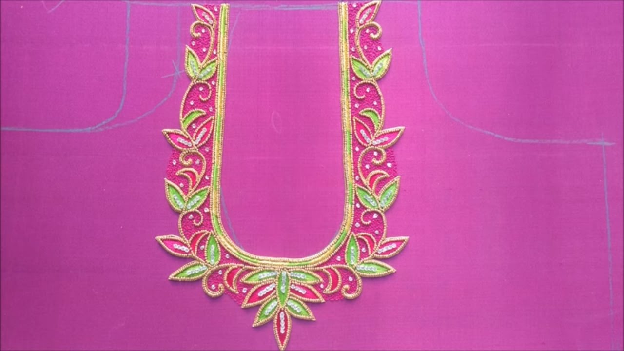 Hand Work Embroidery Blouse Designs Hand Work Embroidery Blouse Designs