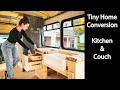 Shuttle Bus RV Conversion | Amazing Tiny Home FULL KITCHEN &amp; COUCH