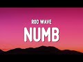 Rod wave  numb lyrics
