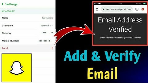 How To Add And Verify Email On Snapchat / TAMIL REK