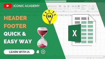 How to Add Header & Footer in Excel (Quickly Insert Same to other Sheets) || ICONIC ACADEMY
