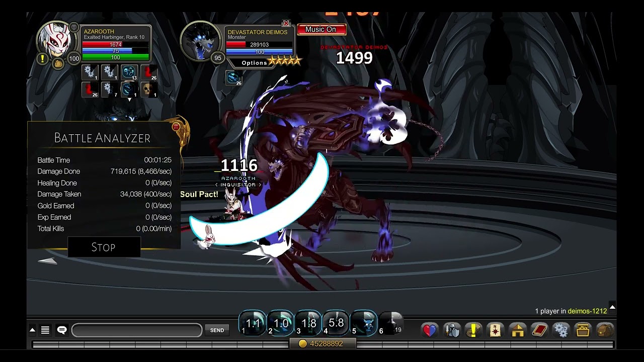 AQW | Devastator Deimos solo with ◥Exalted Harbinger/Soul Cleaver◤