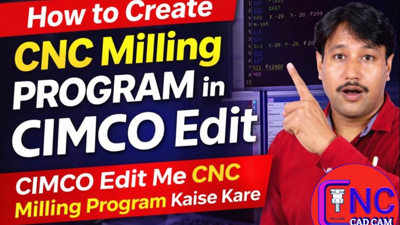 How to Create CNC Milling Program in CIMCO Edit | CIMCO Edit Me CNC ...