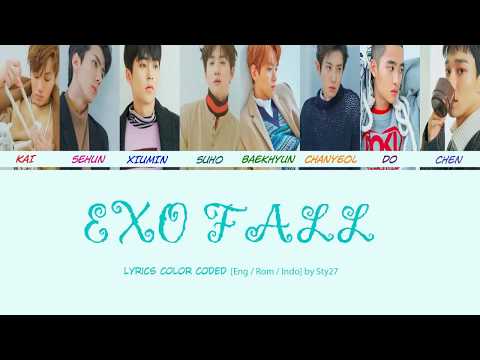 Lirik Lagu EXO - FALL (Romanization + Terjemahan Indo) + Video Lyrics Color Coded