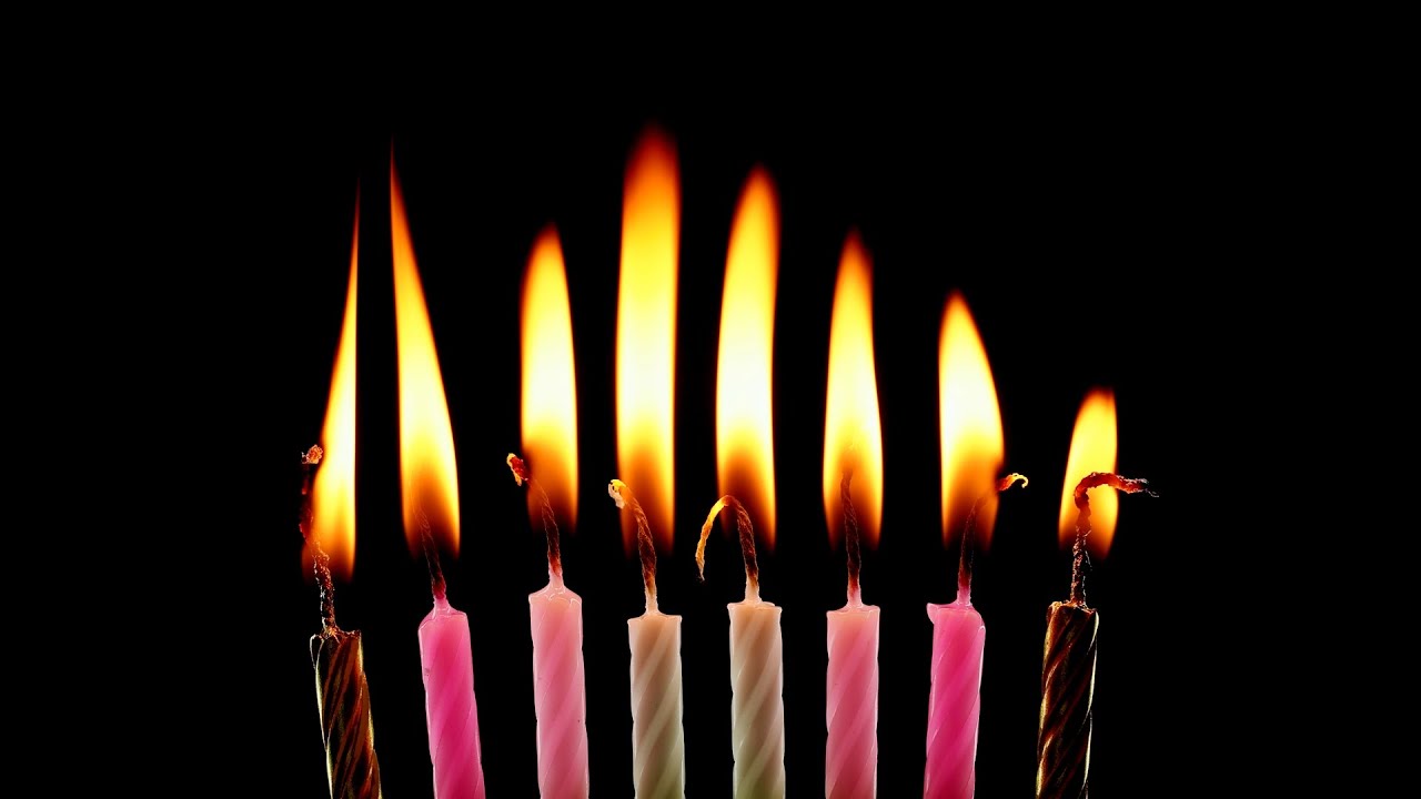 Eight Birthday Candles Burning YouTube