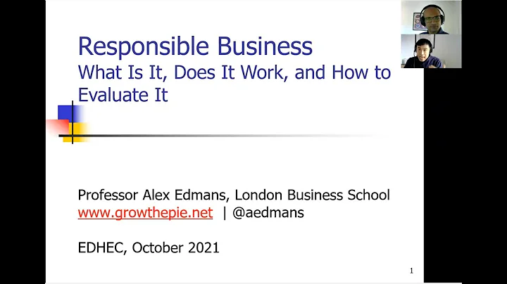 Business social responsibility (ESG) session with Alex Edmans 2021