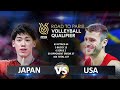 Japan vs USA | Volleyball Olympic QT 2023