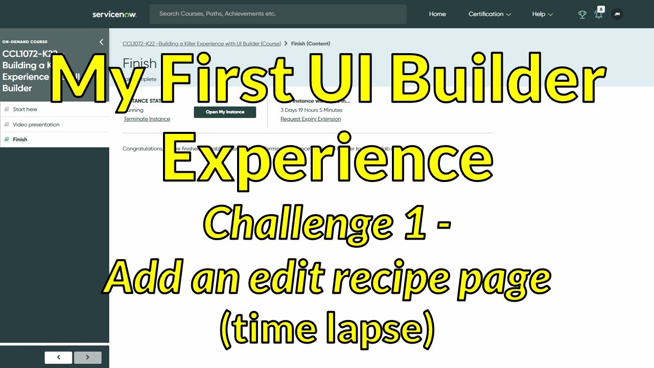 My First UI Builder Experience - Challenge 1 - Add an edit recipe page ...