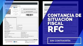 5 métodos para obtener tu constancia de situación fiscal . RFC. 2022  sin contraseña 