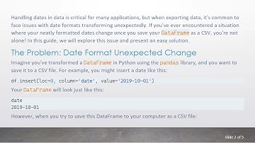 How to Preserve Date Formats When Saving CSV Files with Python pandas