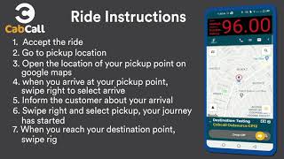 How to Use CabCall Driver App | Drivers Training Tutorial English | how to pick and Drop Off a ride screenshot 3