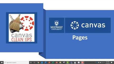 Canvas Course Clean-Up: Pages