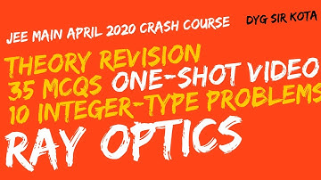 Geometrical optics | Ray optics revision Physics Crash Course JEE Main 2020 NEET/AIIMS/class12