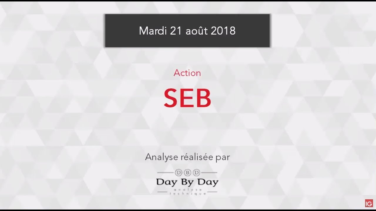 Action Seb Action SEB : rebond sur le gap haussier - Flash Analyse IG 21.08.2018 ...