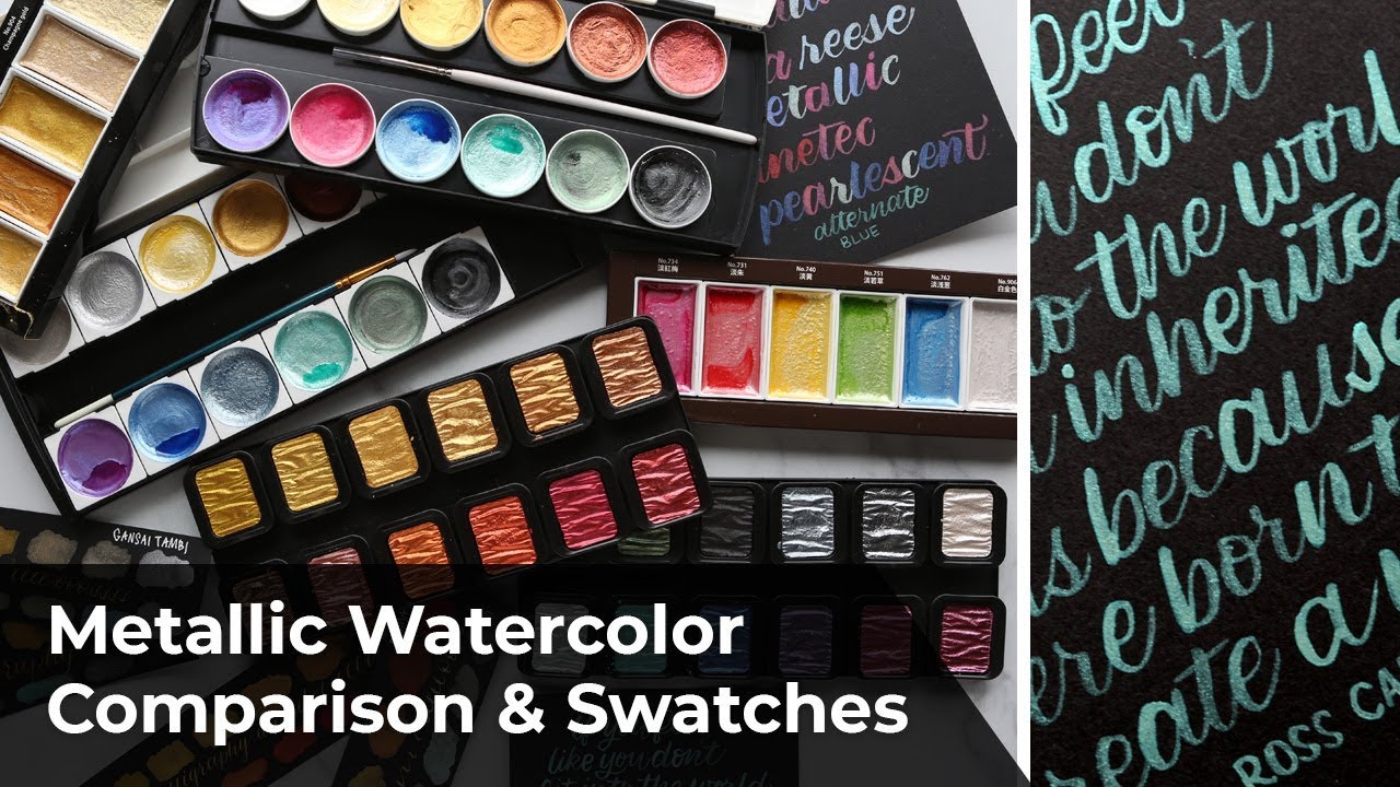 New to Metallic Watercolors? This Is What You Can Do! Art Journal Thursday  