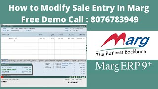Celebrity how to modify sale bill in marg accounting inventory software in Hindi call for free demo@8076783949 Net Worth