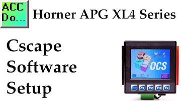 Horner XL4 PLC HMI Cscape Software Setup
