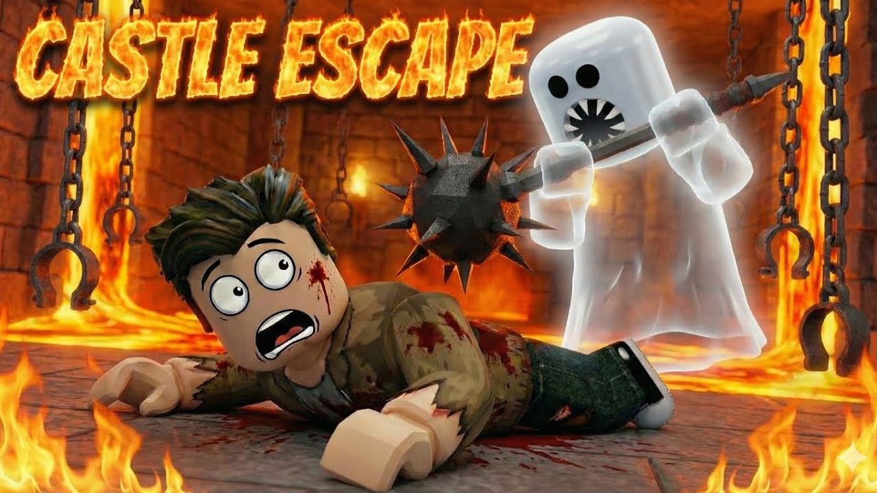 I ESCAPE CASTLE IN CASTLE ESCAPE FORTRESS🏃🏻! ROBLOX🎮