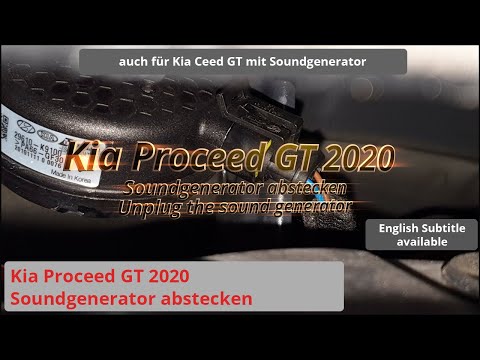 Kia Proceed GT 2020 - Отключите звуковой генератор (также Kia Ceed GT)