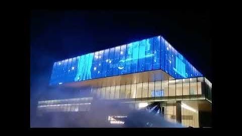 Skyline-20, 20mm Glass self-adhesive film LED screen building window glass facade media solution