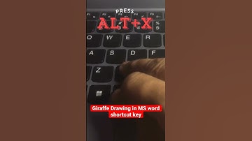 Giraffe 🦒 drawing ms word shortcut key | #computer #tipsandtricks #shortcutkeys #msword