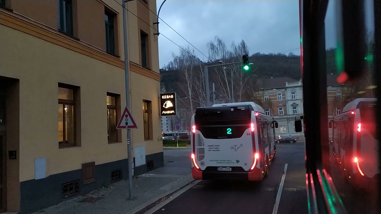 Linka: 9 (DPMÚL) Ev.č.: 56 Irisbus Crossway LE 12M (17.12.21)