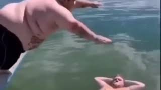 Funny video ? rip to the guy laying on the water ?