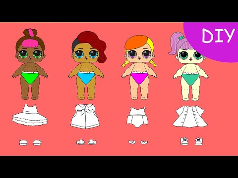 Lol bonecas de papel com roupas. + Imagem para impressão gratuita