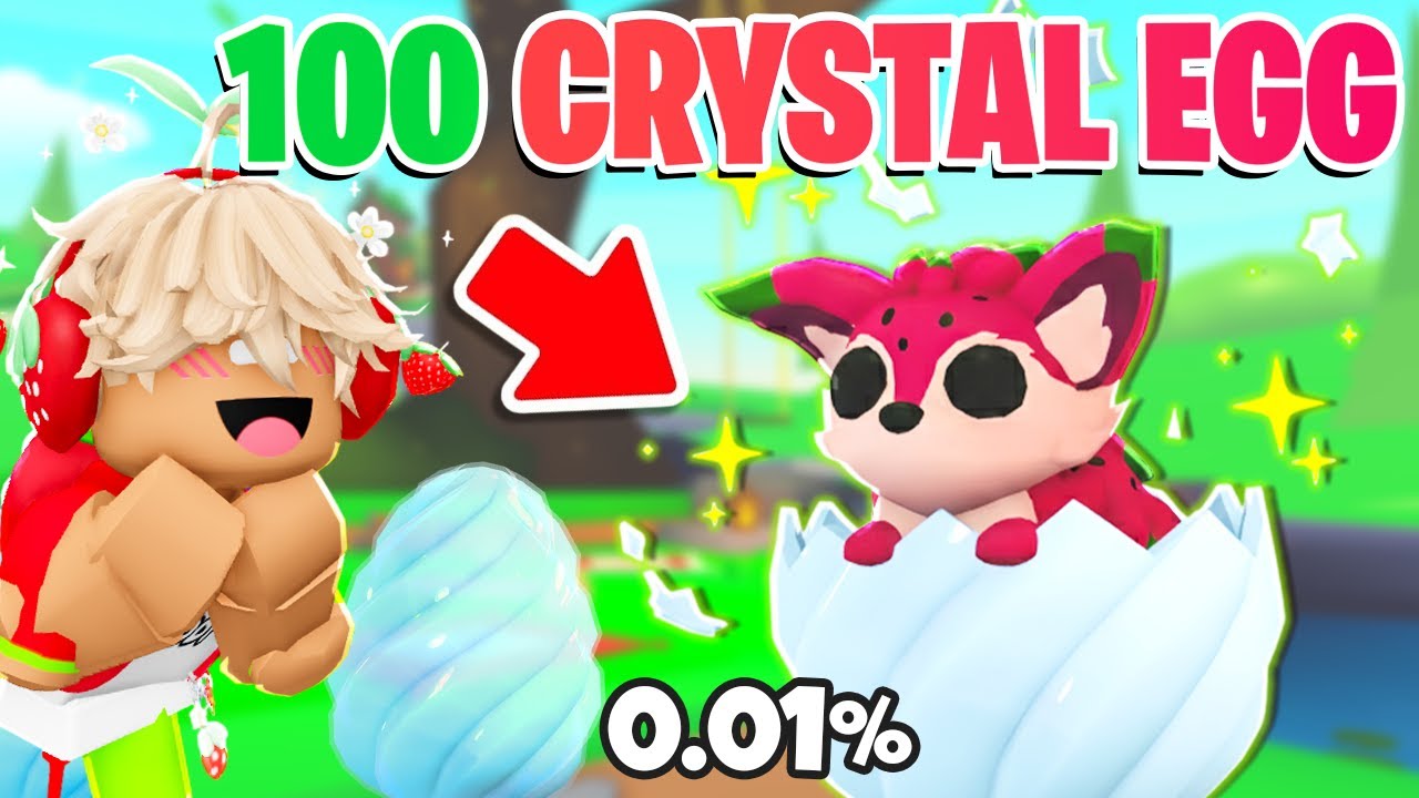 Hatching 100 CRYSTAL EGGS for the NEW Dragon Fruit Fox | Roblox Adopt Me 2025