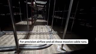 Raised floor in a data center