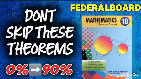 Federal Board 10th Important Theorems | Class 10 Maths Guess Paper 2025 fbise